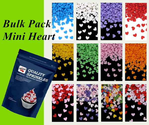 Bulk Pack Confetti Mini Heart - Nut Free Natural Ingredients Sprinkles