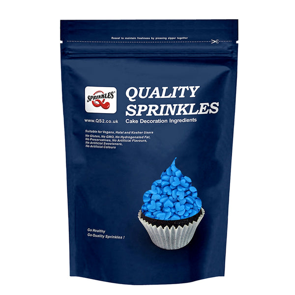 Blue Confetti Mini Heart - Nuts Free Halal Freeze Stable Sprinkles