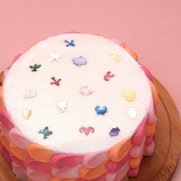 Rainbow Glitter Fantasy Ocean - Dairy Free Vegan Edible Decoration