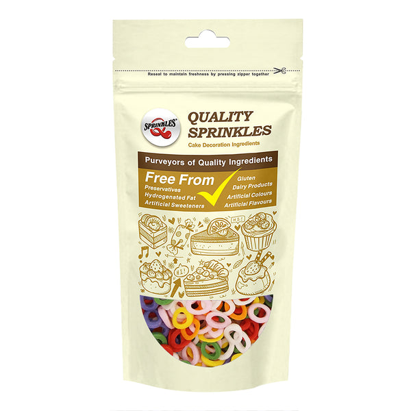 Rainbow Confetti Lifebuoy - Gluten Free Soya Free Halal Sprinkles