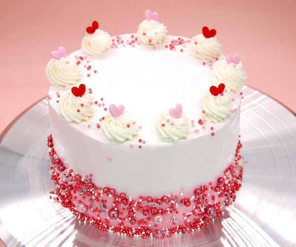 Pink Confetti Super Heart -  Gluten Free Soya Free Sprinkles For Cake