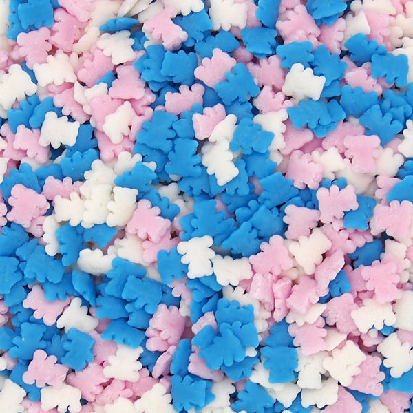 Pink Blue White Confetti Teddy Bear -No Dairy No Soy Kosher Certifed Sprinkles