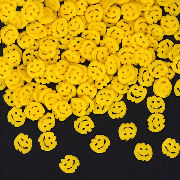 Yellow Confetti Smiley Pumpkin - Soya Free Vegan Sprinkles Cake Decoration