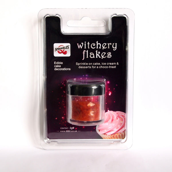 Orange Witchery Flakes - Dairy Free Nuts Free Vegan Edible Decoration