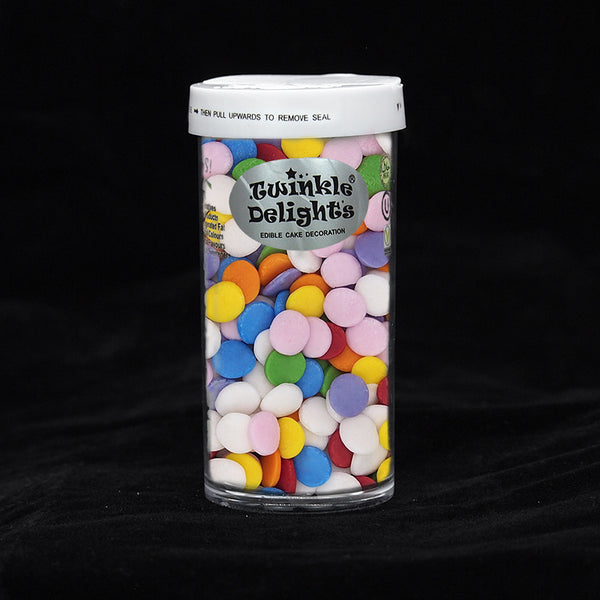 Rainbow Confetti 10MM Big Sequins - Non Dairy Clean Lable Sprinkles