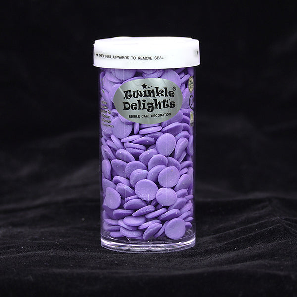 Purple Confetti 10MM Big Sequins -Gluten Free Vegan Sprinkles For Cake