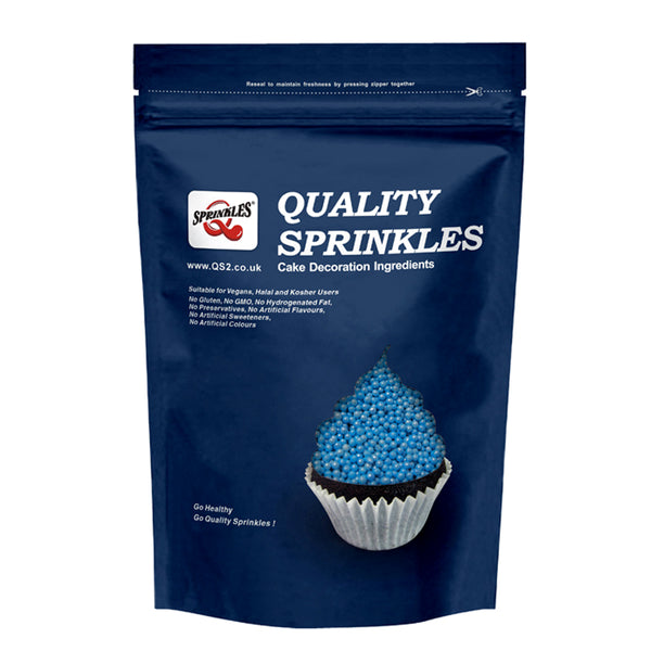 Shimmer Blue Nonpareils - Gluten Free Halal Sprinkles Cake Decoration