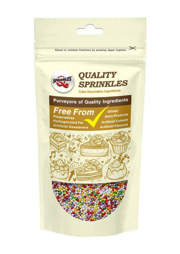 Rainbow Nonpareils - Soya Free Natural Ingredient Vegan Cake Sprinkles