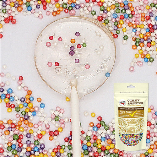 Shimmer Rainbow Nonpareils - No Dairy Kosher Sprinkles Cake Decoration