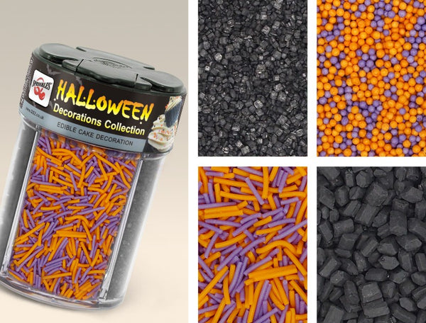 Halloween 4in1 Shaker - Non Gmos Natural Ingredient Sprinkles For Cake