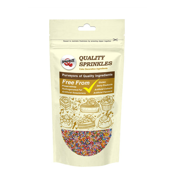 Shimmer Rainbow Nonpareils - No Dairy Kosher Sprinkles Cake Decoration