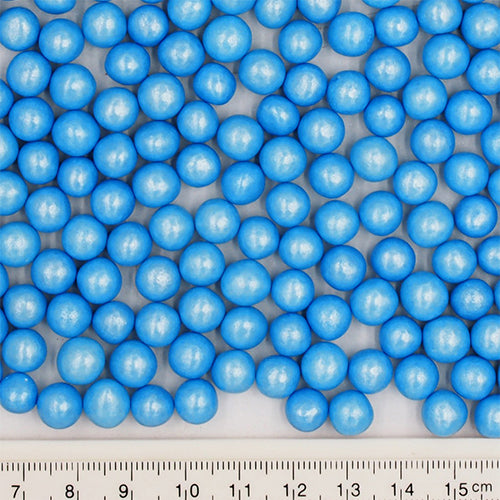 Shimmer Blue 8mm Pearls - Nut Free Dairy Free Vegan Sprinkles For Cake