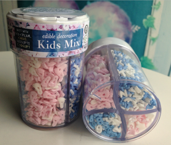 Kids Mix 4 in 1 shaker - Non Gluten Halal Certified Sprinkles For Cake