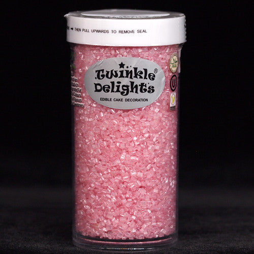 Shimmer Pink Sugar Crystals - No Nut No Soy Kosher Certified Sprinkles