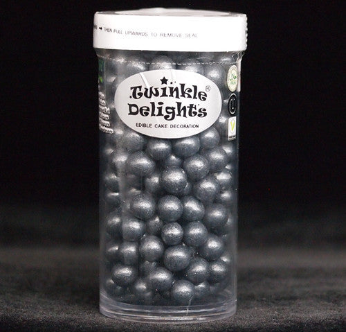 Shimmer Black 6mm Pearls - No Soya Kosher Certified Sprinkles For Cake