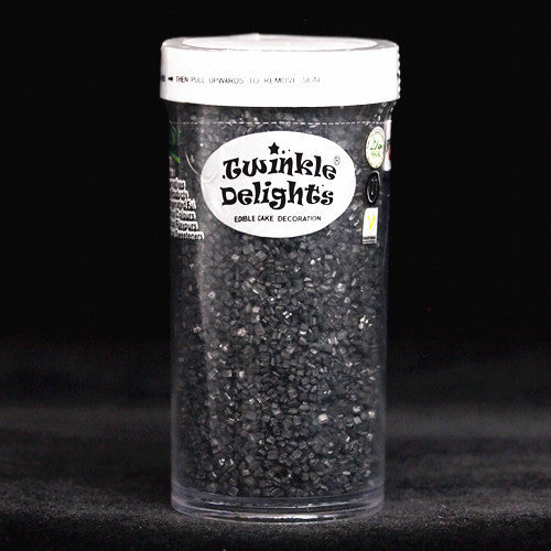 Shimmer Black Sugar Crystals - Soya Free Halal Certified Sprinkles