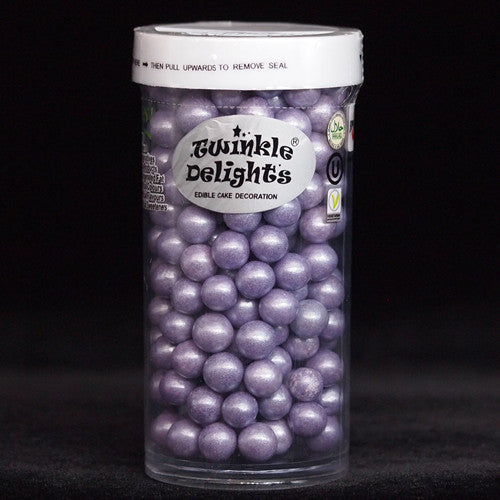 Shimmer Purple 6mm Pearls - Dairy Free Vegan Sprinkles Cake Decoration