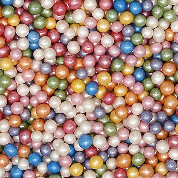 Bulk Pack 4mm Shimmer Pearls - Gltuen Free Vegan Sprinkles for Cakes