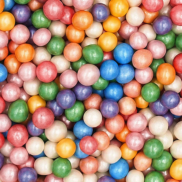 Shimmer Rainbow 6mm Pearls - Nuts Free Natural Ingredients Sprinkles