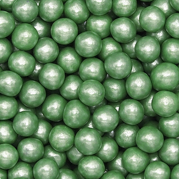 Shimmer Green 8mm Pearls - Soya Free Kosher Sprinkles Cake Decoration