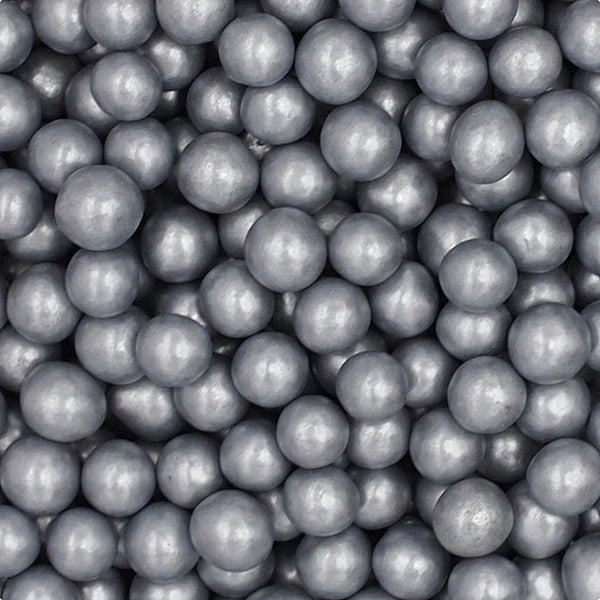 Silver 8mm Pearls - No Nut Kosher Certified Sprinkles Cake Decoration