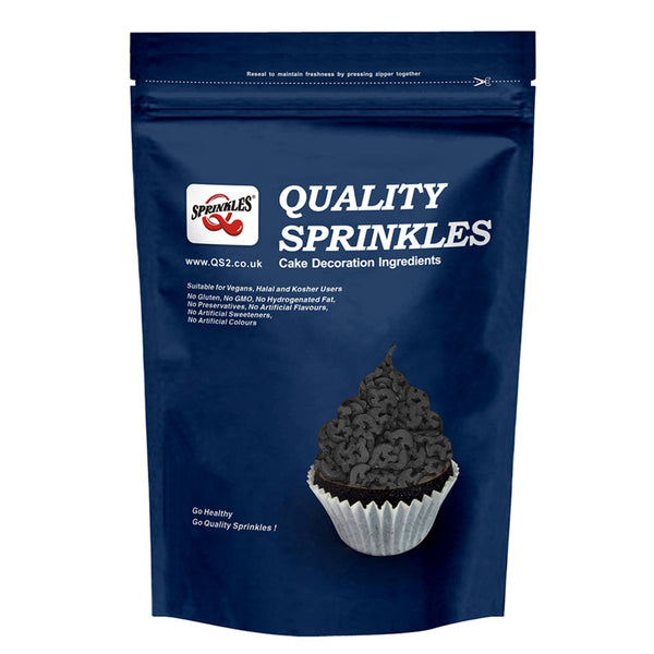 Black Confetti Ghost - Gluten Free Halal Certified Vegan Sprinkles