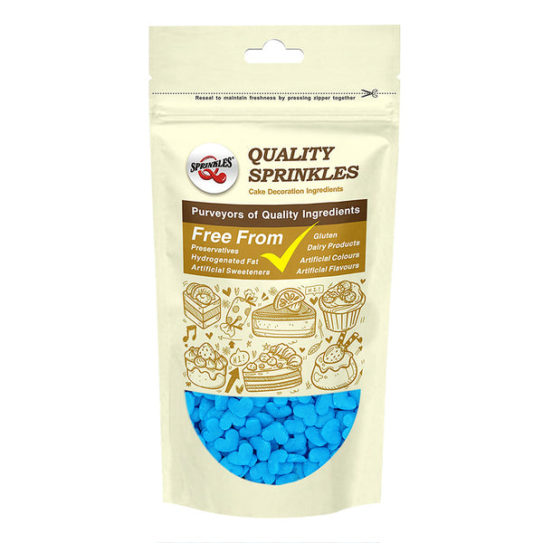 Blue Confetti Heart - Dairy Free Nuts Free Halal Certified Sprinkles