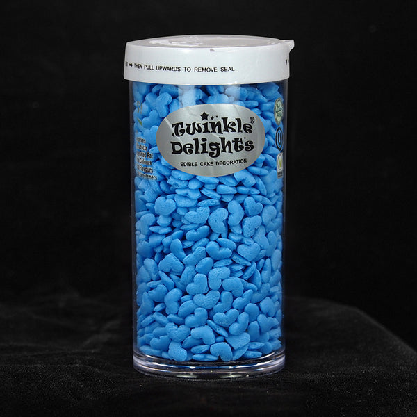 Blue Confetti Mini Heart - Halal Certified Nut Free Soy Free Sprinkles