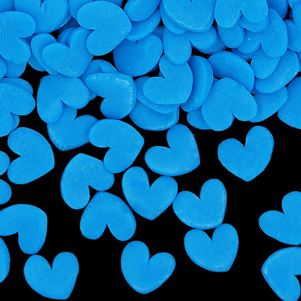 Blue Confetti Super Heart - No Gluten Halal Sprinkles Cake Decoration