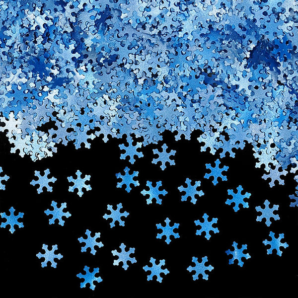 Blue Glitter Snowflakes - No Dairy No Gluten Vegan Edible Decoration