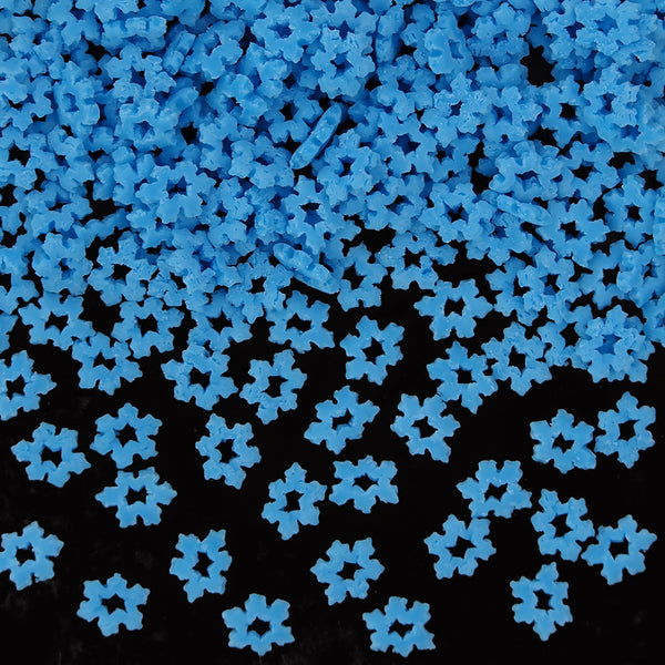 Blue Confetti Snowflake - Natural Ingredient Sprinkles Cake Decoration