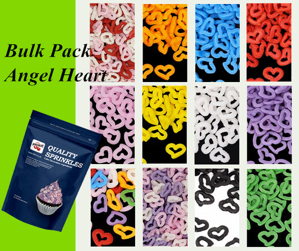 Bulk Pack Confetti Angel Heart - Dairy Free Halal Certified Sprinkles