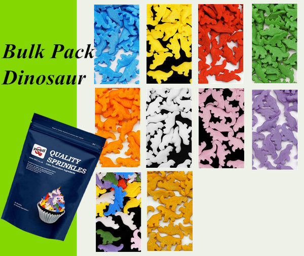 Bulk Pack Confetti Dinosaur -  Dairy Free Natural Ingredient Sprinkles