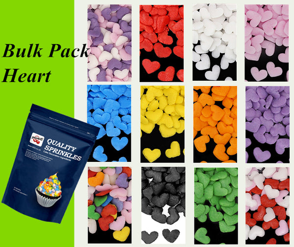 Bulk Pack Confetti Heart - No Gluten No Soy Kosher Certified Sprinkles