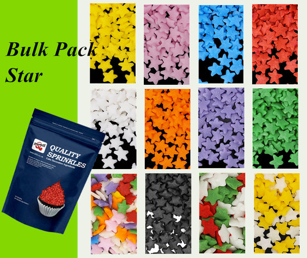 Bulk Pack Confetti Star - Gluten Free Nuts Free Sprinkles Cake Decor