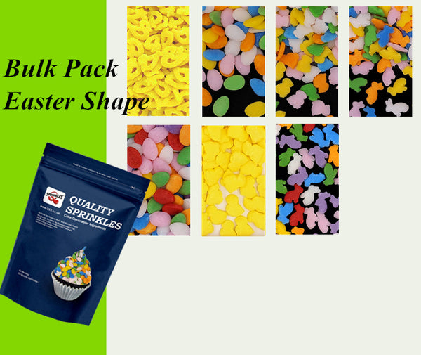 Bulk Pack Confetti Easter Shapes - Nuts Free Soya Free Halal Sprinkles