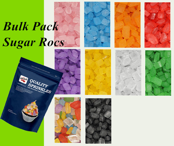 Bulk Pack Sugar Rocs - Nuts Free Kosher Certified Sprinkles For Cake