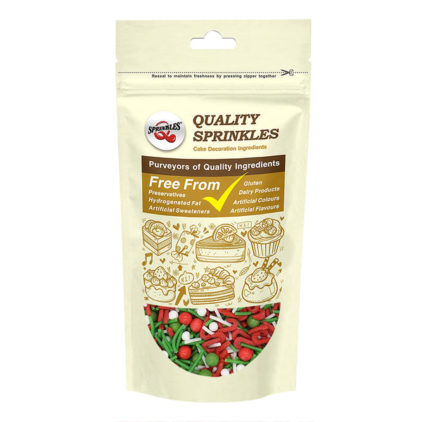 Christmas Cheer - Non Dairy Halal Certified Sprinkles Mix For Cake