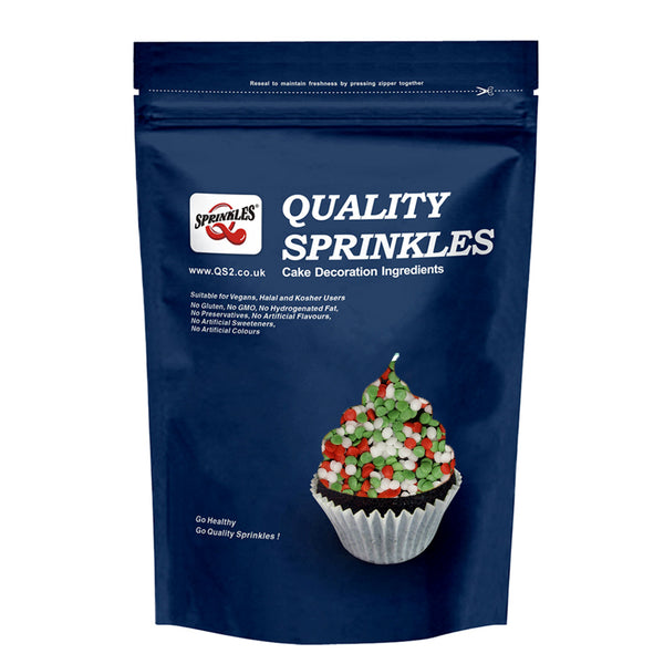 Christmas Confetti Dots - Gluten Free Clean Label Sprinkles For Cake