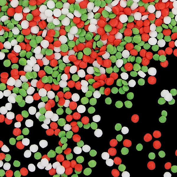 Christmas Confetti Dots - Gluten Free Clean Label Sprinkles For Cake