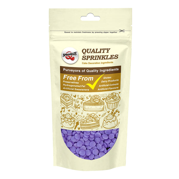 Purple Confetti Sequins - Soya Free Clean Label Sprinkles Cake Décor