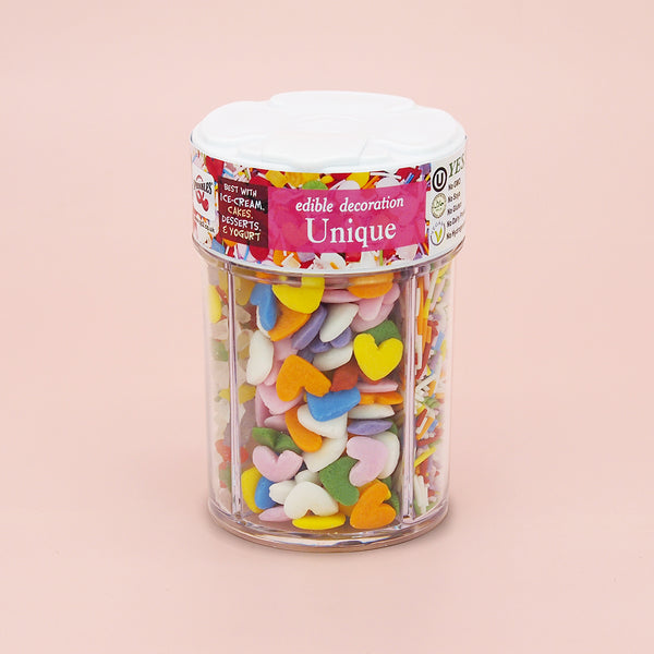 Unique - No Gluten No Nuts Kosher Certified Sprinkles 4 in 1 Shaker