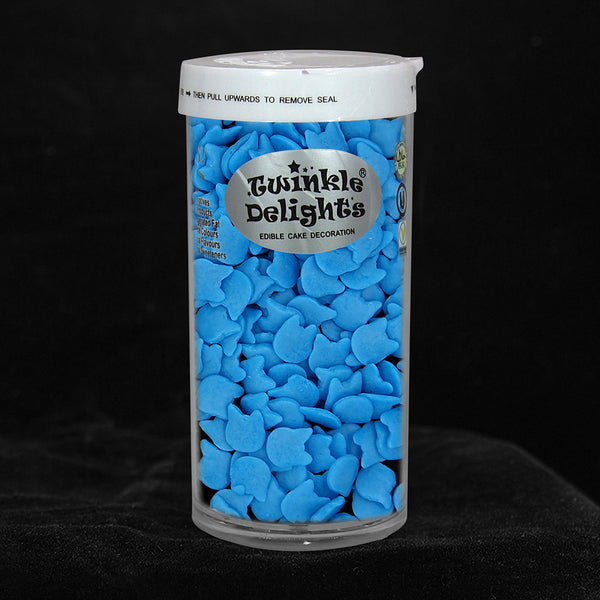 Blue Confetti Cat- Nut Free Halal Certified Sprinkles Cake Decorations