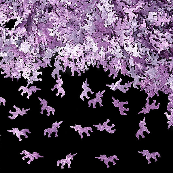 Purple Glitter Unicorns - Non Gluten Halal Certified Edible Decoration