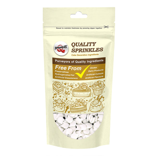 White Confetti Cat - Dairy Free Clean Label Sprinkles Cake Decorations