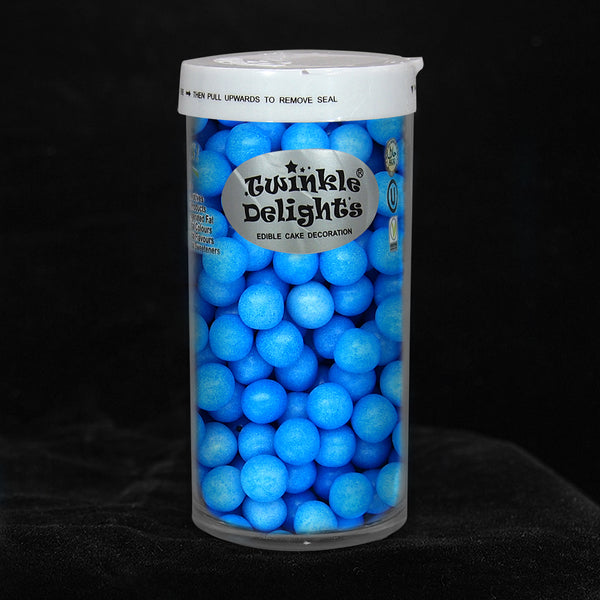 Matt Blue 8mm Pearls - Gluten Free Nuts Free Halal Certified Sprinkles