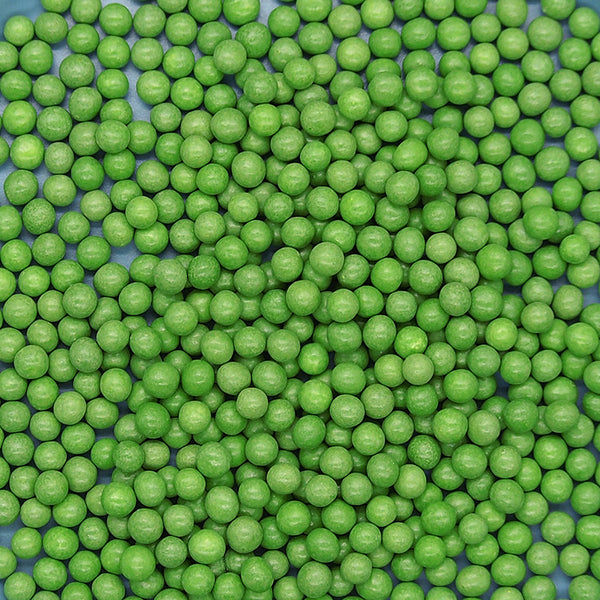 Matt Green 3mm Pearls - Soy Free Dairy Free Sprinkles Cake Decoration