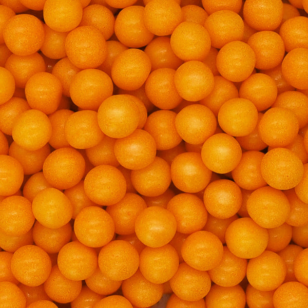 Matt Orange 6mm Pearls -Gluten Free Nut Free Sprinkles Cake Decoration