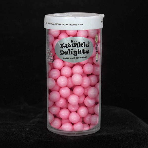 Matt Pink 6mm Pearls - Dairy Free Kosher Certified Sprinkles For Cakes