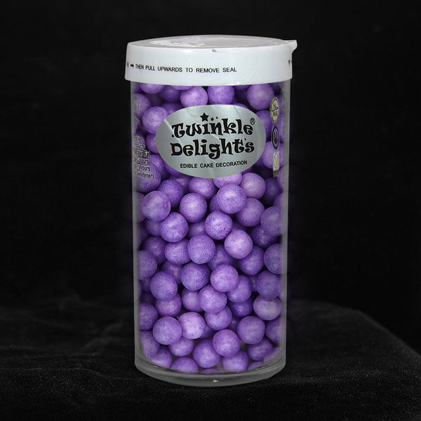 Matt Purple 6mm Pearls - Soya Free Halal Certified Sprinkles For Cakes